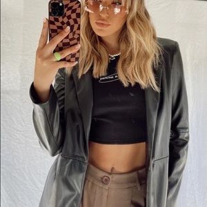 Princess Polly Leather Blazer